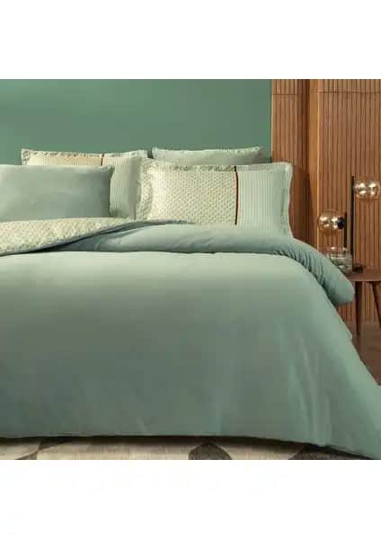 Yataş Bedding CharMe Rowena Kadife Saten Çift Kişilik Nevresim Takımı Adaçayı