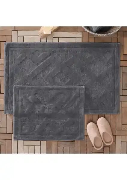 Yataş Bedding Milo Banyo Paspası Seti Antrasit: Modern ve Konforlu Banyo Deneyimi