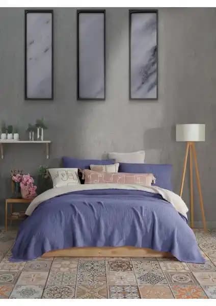 Yüksek Kaliteli Çok Yönlü 4 Katlı Muslin Yatak Örtüsü Doğal Renklerde ve Çift Taraflı Tasarım