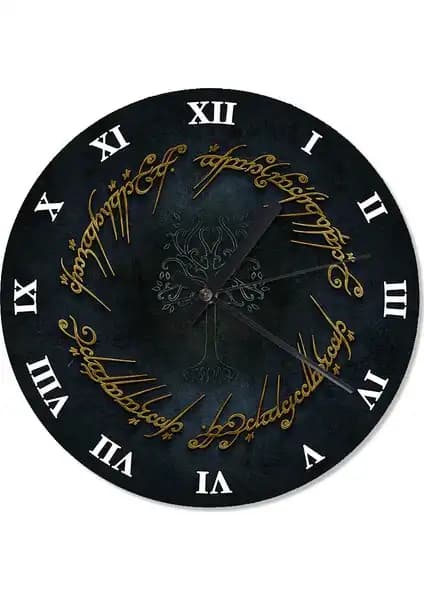 Yüzüklerin Efendisi Temalı Dekoratif Duvar Saati: Estetik ve İşlevselliğin Birleşimi