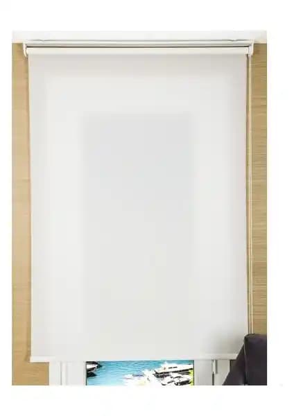 ZebraEvim Kalın Kumaşlı Ekru Mat Stor Perde Etek Dilimli Modern ve Şık Tasarım