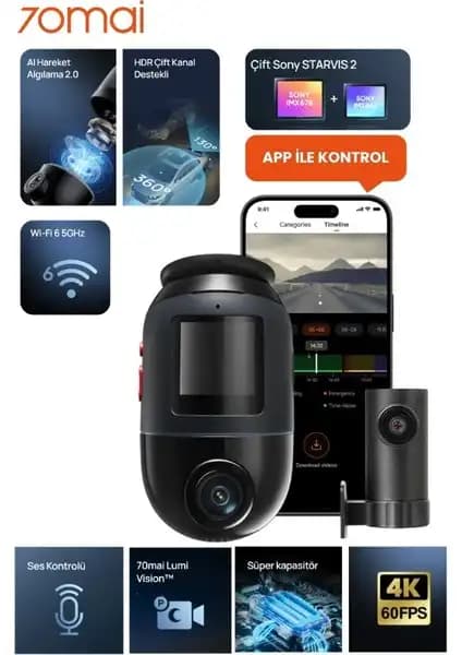 70MAI Dash Cam Omni X800-2 ve Viofo T130 Karşılaştırması: Hangi Kamera Daha İyi 1