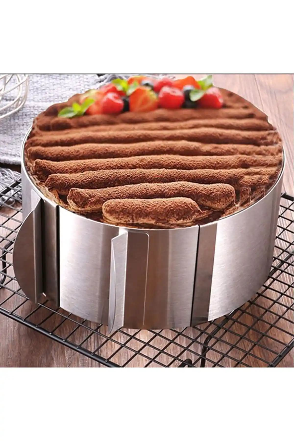 COŞAN Paslanmaz Yuvarlak Kek ve Pasta Çemberi Çok Yönlü Kullanım ve Dayanıklılık