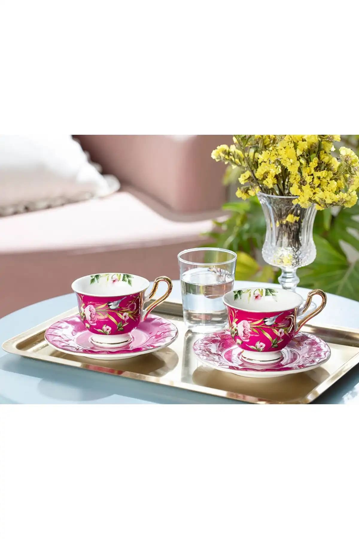 English Home Vanilla New Bone China Kahve Fincan Takımı Modern ve Şık Tasarım