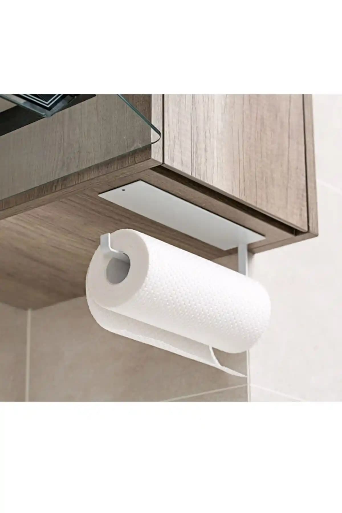 Kraker Metal Mat Beyaz Kağıt Rulo Havluluk ve Peçetelik Dekoratif ve Dayanıklı Tasarım