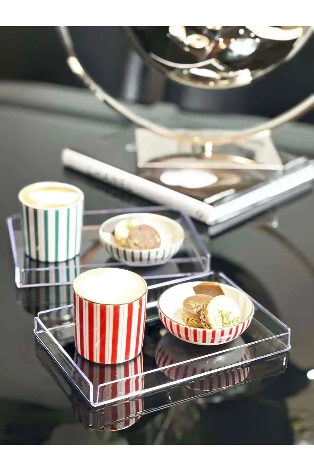 SepetçiBaba 2'li ve 6'lı şeffaf sunum nişan kahve tepsileri karşılaştırması ve özellikleri