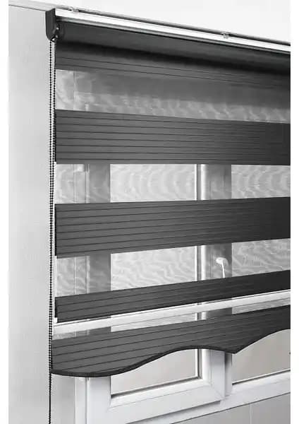 Bizden Perde Etekli Antrasit ve Sütlü Kahve Renk Geçişli Zebra Perdeleri Karşılaştırması