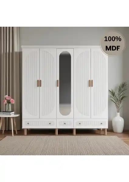 Comiet Sally ve Rabi Mobilya Beyza Country 5 Kapak Gardrop Karşılaştırması