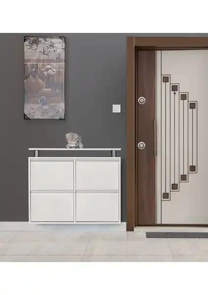 Kaser Beyaz 2+2 ve EVDEMO Kilitli Metal Ayakkabılık Karşılaştırması