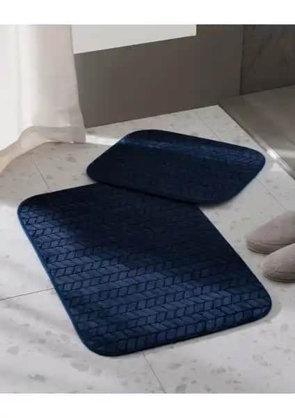 Madame Coco Norris Banyo Paspası Indigo Renkli Şık ve Fonksiyonel Tasarım