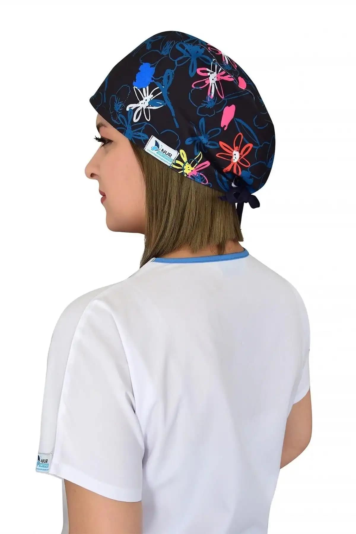 Nur Ortopedi Unisex Lacivert Çiçekli ve Yıldız Desenli Cerrahi Bonesi Karşılaştırması 1