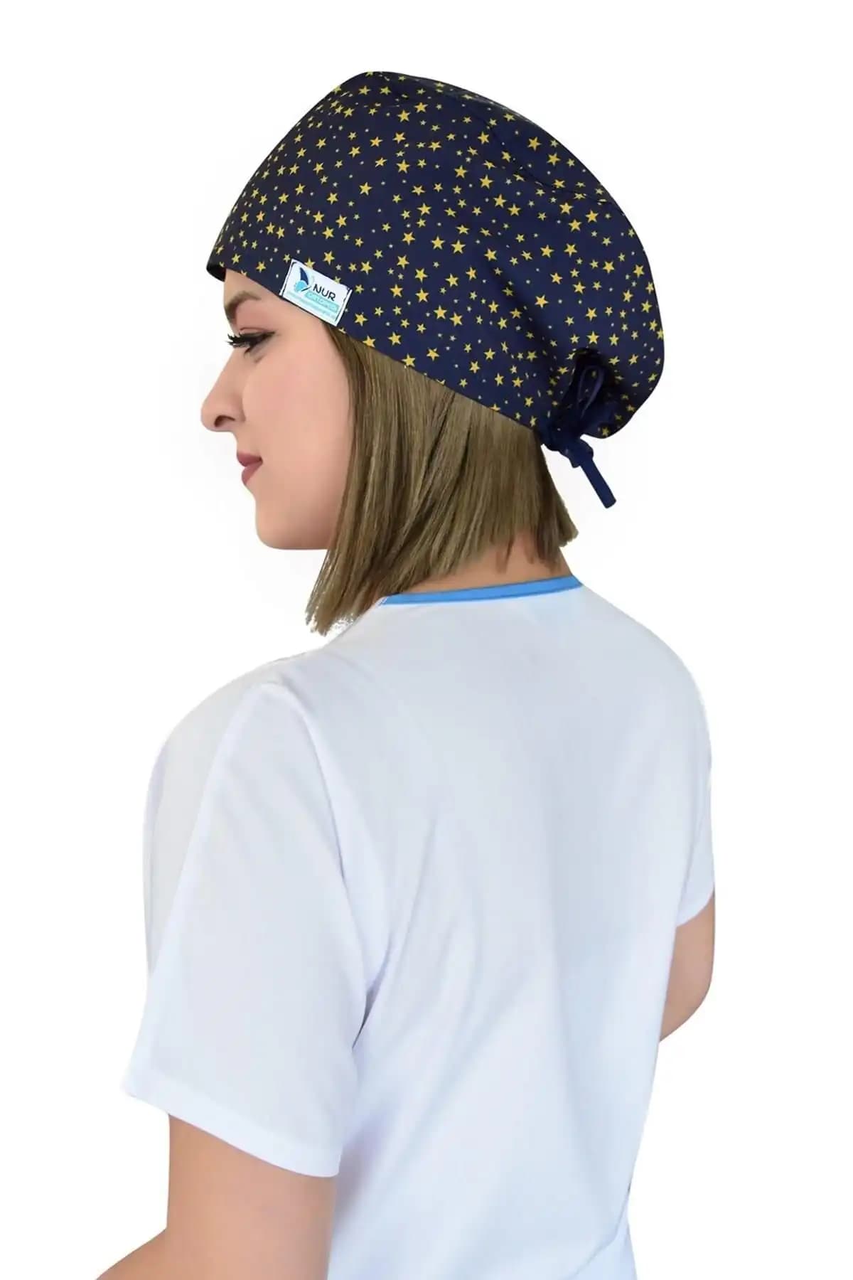 Nur Ortopedi Unisex Lacivert Çiçekli ve Yıldız Desenli Cerrahi Bonesi Karşılaştırması 2