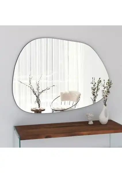 Cg Home Luna Asimetrik Çerçevesiz Duvar ve Konsol Aynası Modern ve Şık Tasarım Özellikleri