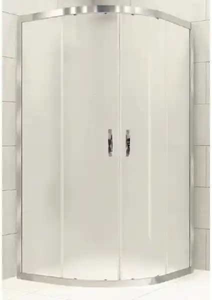 Durul Oval Parlak 5mm Buzlu Temper Cam Duşakabin 190 cm Yükseklikli Modern Tasarım