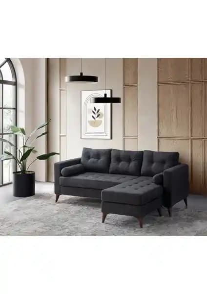 Eymense Kraft Minderli Keten Köşe Koltuk: Dayanıklı ve Şık Modern Oturma Grubu