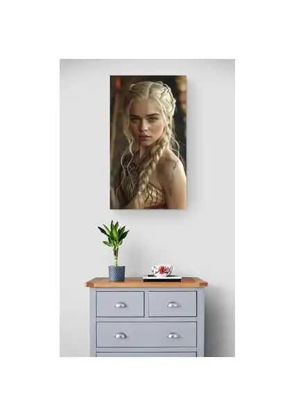 Game Of Thrones Daenerys Targaryen Cam Tablo - Modern Dekorasyon İçin Şık ve Dayanıklı Ürün