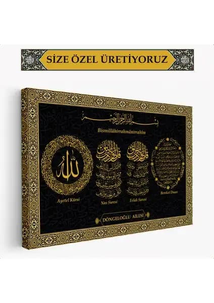 İslami Duvar Tablosu Kanvas Sanat Eseri - Manevi Atmosfer Yaratıcı Dekorasyon