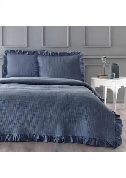 Linens Bsp İndigo Çift Kişilik Yatak Örtüsü Seti Yüksek Kalite ve Şıklık Sağlar