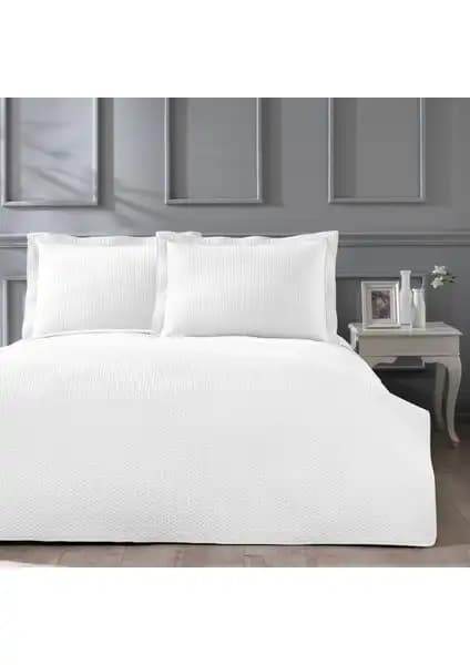 Linens Mist Tek Kişilik Beyaz Yatak Örtüsü Seti Dayanıklı ve Şık Tasarım ile Konfor Sunar