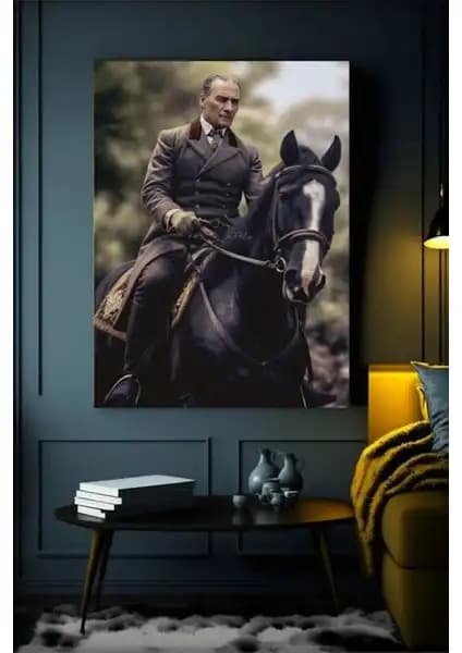 Mgi Design Atatürk At Kanvas Tablo Modern ve Şık Dekorasyon Parçası