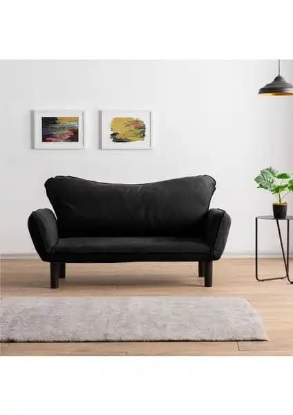 Pafu Chatto Siyah İkili Yataklı Koltuk Modern ve Fonksiyonel Tasarım