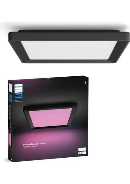Philips Hue Tento Siyah Sıva Üstü RGB Akıllı LED Panel ile Modern Mekanlara Şık ve Fonksiyonel Aydınlatma