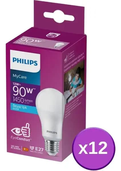 Philips LED 13W Ampul 6500K Beyaz Işık Enerji Verimli Modern Aydınlatma Çözümü