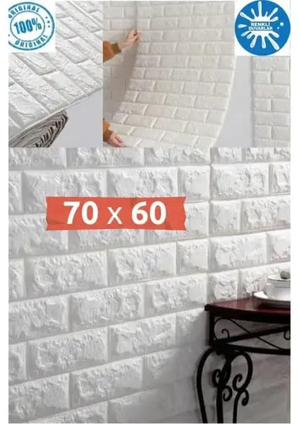 Renkli Duvarlar 70x60cm Kendinden Yapışkanlı 3D Duvar Kaplama Paneli Modern İç Mekan Dekorasyonu