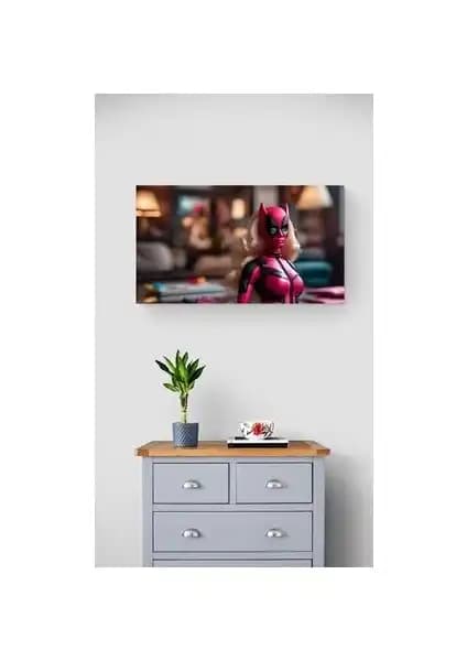 Vitraycım Barbie Deadpool Cam Tablo Modern ve Dayanıklı Duvar Dekoru Seçenekleri
