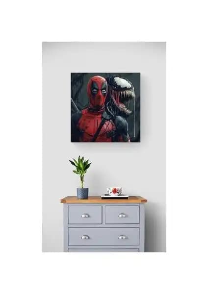 Vitraycım Deadpool Venom Cam Tablo Modern ve Şık Dekorasyon İçin Uygun Bir Seçenek