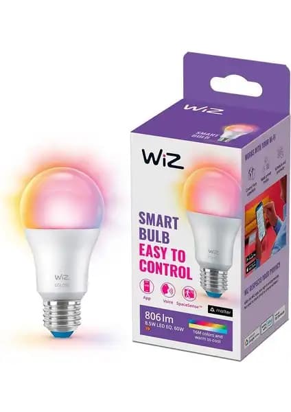 Wiz 60W Renkli Ambiyans E27 Akıllı Ampul ile Modern ve Enerji Tasarruflu Aydınlatma Deneyimi
