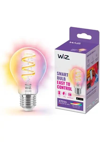 Wiz RGB Filament Şeffaf 40W A60 E27 Akıllı Ampul ile Modern ve Özelleştirilebilir Aydınlatma Çözümü