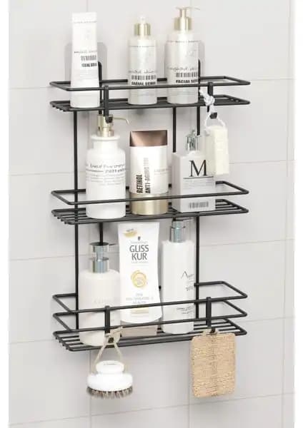 Zabata 3 Katlı Banyo Rafı Şık ve Dayanıklı Tasarımıyla Modern Banyolar İçin Uygun