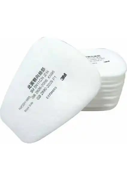 3M Pamuk Filtre 5N11 6200 ve 7502 Yedek Filtreler Güvenilir Solunum Koruması İçin