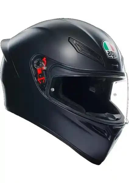 AGV K1 S Mono Siyah Kapalı Motosiklet Kaskı Güç ve Güvenliği Bir Arada Sunar