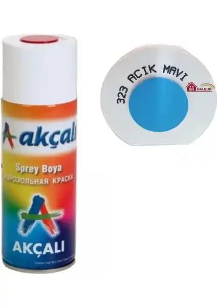 Akçalı Sprey Boya 400 Ml 323 Açık Mavi - Dayanıklı ve Parlak Yüzeyler İçin İdeal Boya Seçeneği