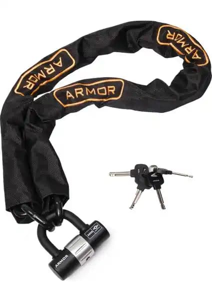 Armor 812MV Askeri Seri Güvenlik Zinciri ve U Tipi Kilit ile Maksimum Koruma Sağlayın