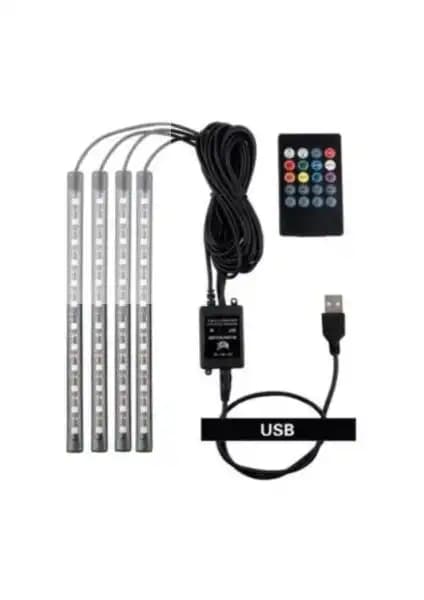 Auto Ampulance USB Girişli 12 Ledli Araç İçi Atmosfer Ayarlama Cihazı