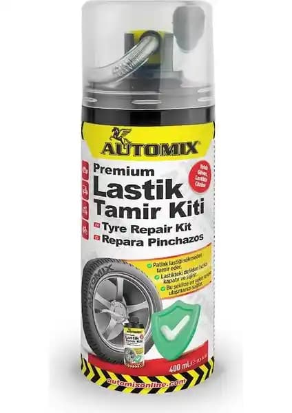Automix Lastik Tamir Spreyi 400 ml Güvenilir ve Hızlı Lastik Tamiri Çözümü
