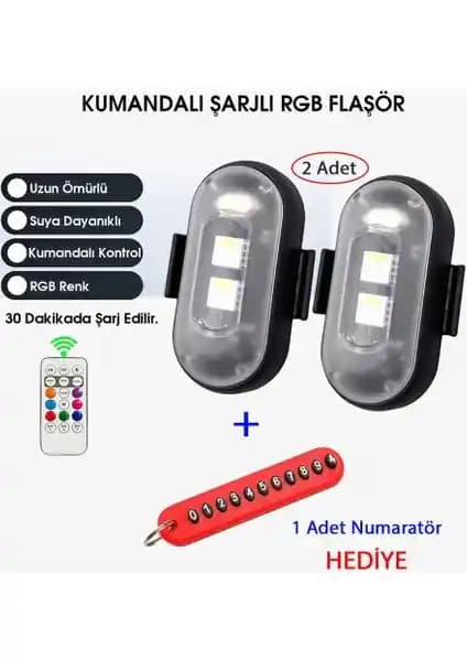 Babikamium Kumandalı Şarjlı Çift RGB LED Flaşör Detaylı İnceleme ve Kullanım Özellikleri