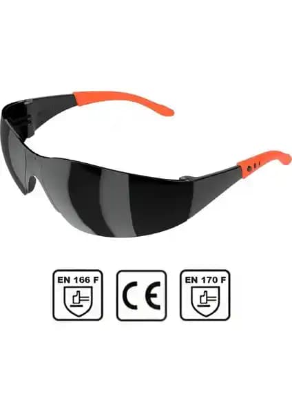 Badem10 Sembol İş Güvenlik Gözlüğü Kaynak Koruyucu Siyah S500 Güvenlik ve Dayanıklılık