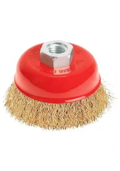 Bay-Tec Saçaklı Çanak Tel Fırça 65 mm ile Metal Yüzeylerde Etkili Temizlik ve Pas Giderme