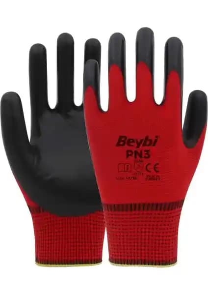 Beybi İş Eldiveni PN3 Kırmızı: Endüstriyel ve Günlük Kullanımlar İçin Güvenilir Koruma