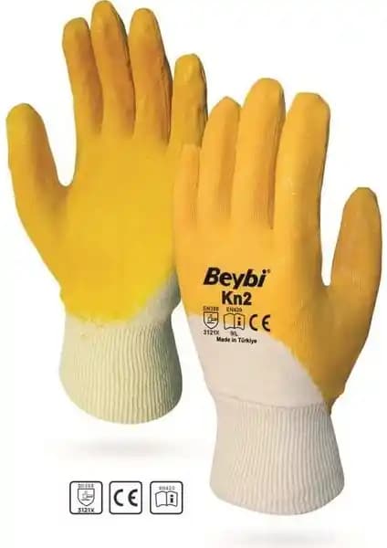 Beybi Pamuk Nitirl PMK KN2 10 Beden Eldiveni Endüstriyel ve Güvenlik Kullanımı için