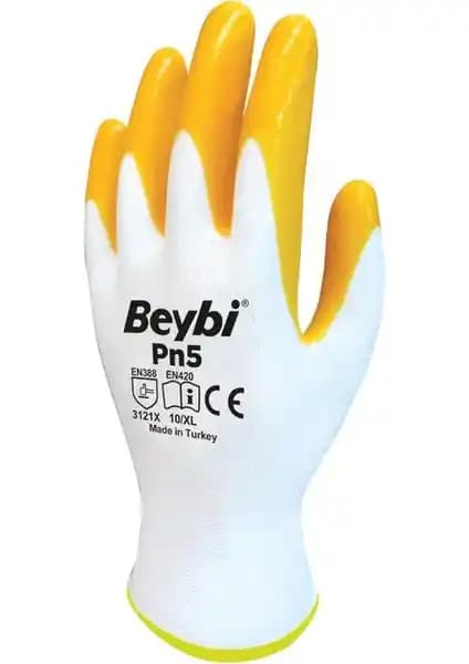 Beybi PN5 Sarı Eldiven: Dayanıklı ve Konforlu Endüstriyel İş Eldiveni Tanıtımı