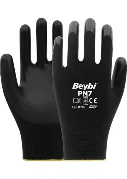 Beybi Pn7 Polyester Örme Nitril İş Eldivenleri: Endüstriyel Koruma ve Dayanıklılık