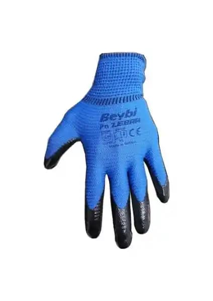 Beybi Zebra Mavi Nitril İş Eldiveni: Endüstriyel ve Manuel İşler İçin Dayanıklı ve Esnek Çözüm