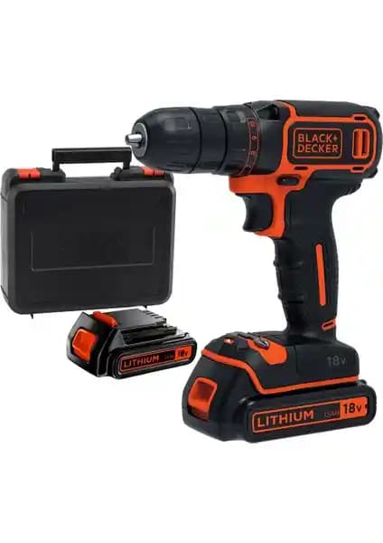 Black & Decker BDCDC18KB 18V Li-ion Çift Akülü Vidalama - Güç ve Kullanım Kolaylığı Sağlar