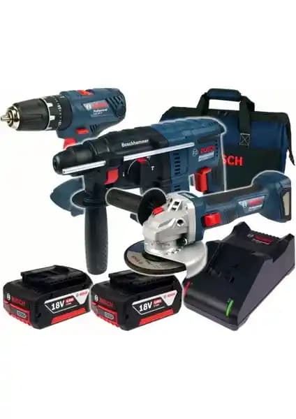 Bosch Gbh 180-LI Gsb 180-LI Gws 180-LI Seti Yüksek Performanslı Çok Yönlü Güç Aletleri