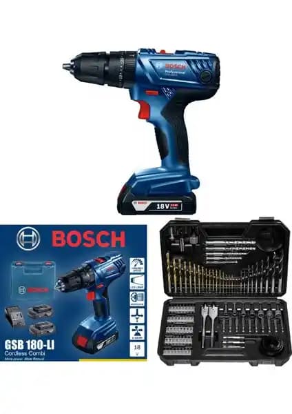 Bosch GSB 180-LI 18V 2AH Darbeli Akülü Vidalama ve 103 Parça Matkap Ucu Seti İncelemesi